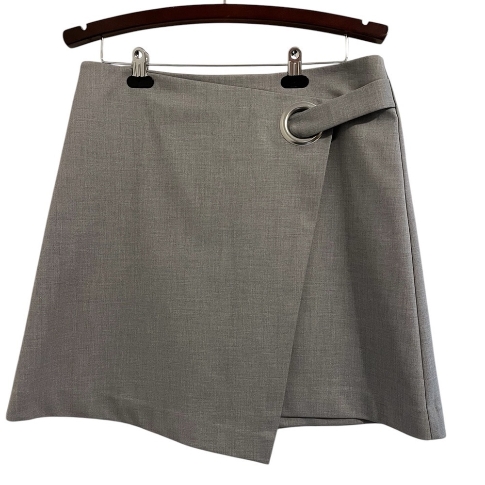 Halogen Light Gray Mini Asymmetrical Skirt size 12